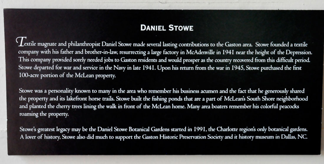 sign about Daniel Stowe