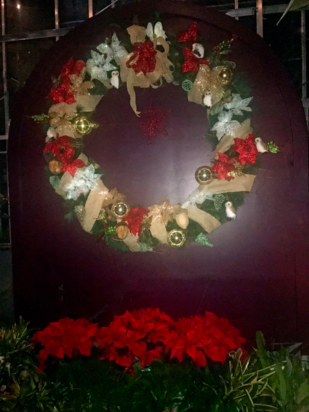 wreath on a wall