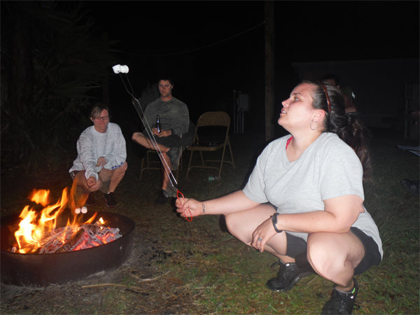 marshmellows and the firepit