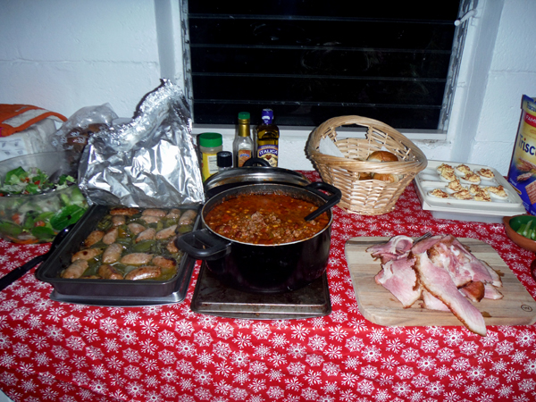 some of the party food