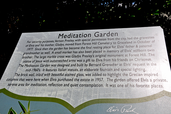 Meditation Garden sign