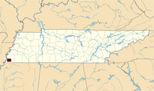 map of Tennessee showing location of Memphis