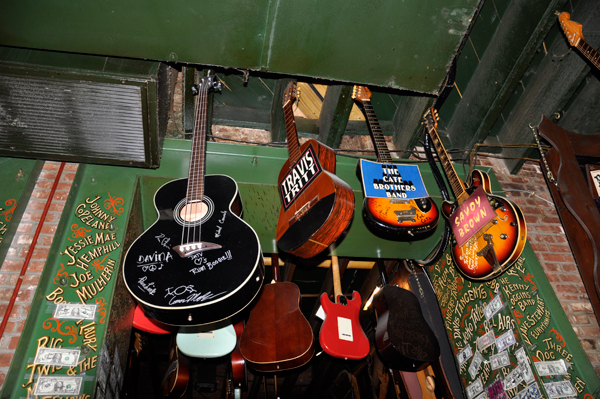 guitars at Rum Boogie Cafe