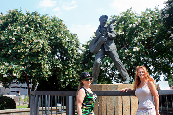 Karen Duquette and Ilse at Elvis Presley Plaz
