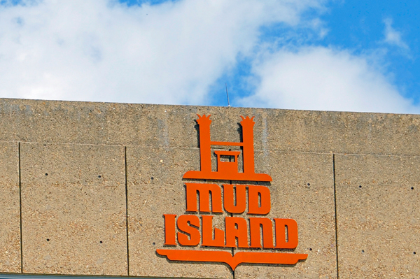 Mud Island sign