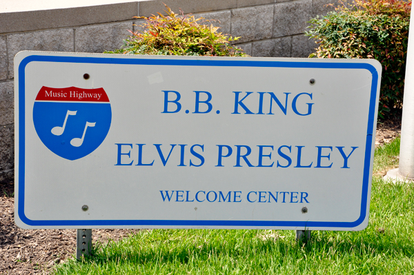 sign - B.B. King Elvis Presley welcome center