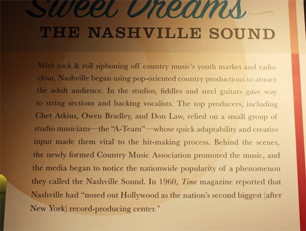 sign about the Nashville sound