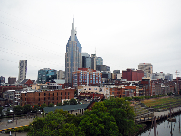 View of Nashville from the bridge