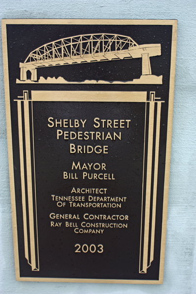 sign: The Shelby Street Pedestrian Bridge 