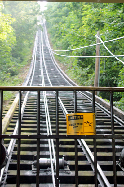 looking up the incline