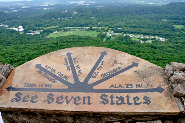 sign pointing to the seven states