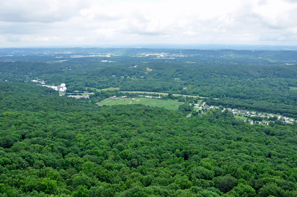 view from Lover's Leap and the 7 states flag court