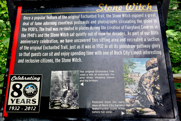 stone witch sign