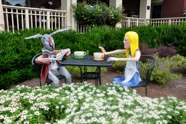Alice in Wonderland and the tea party