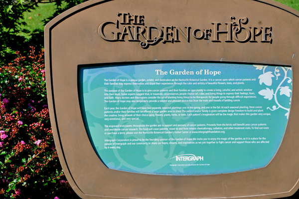 sign about The Garden of Hope
