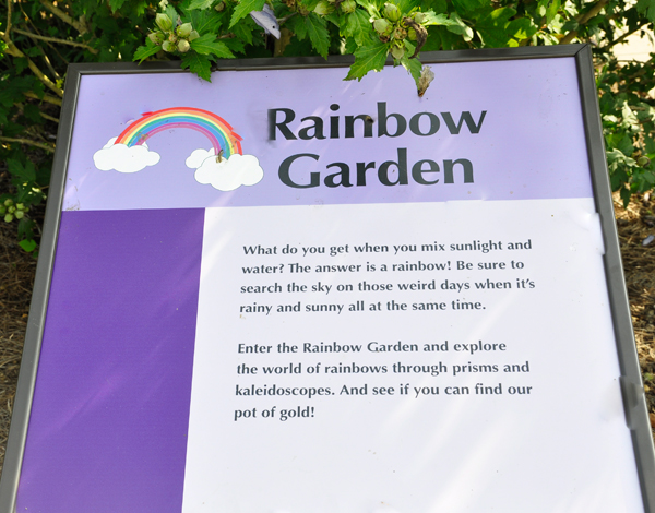 rainbow garden sign