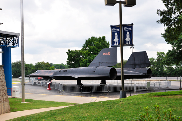 plane at the entrance to U.S. Space and Rocket Center