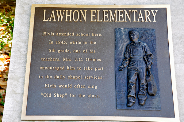 Elvis sign at Lawhon Elementary School