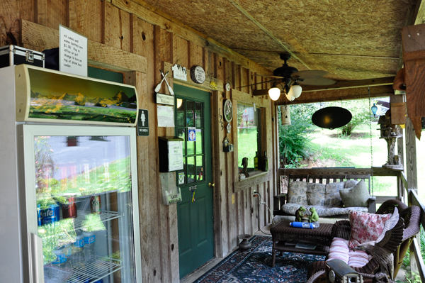 The porch at the campground office