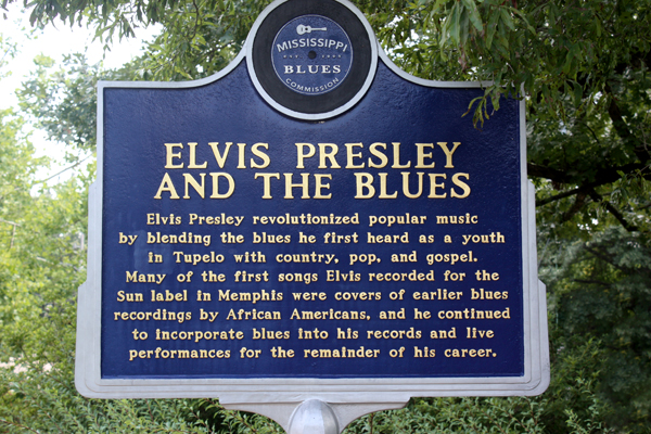 Elvis Presley and The Blues sign