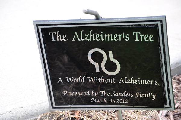 Alzheimer's Tree sign