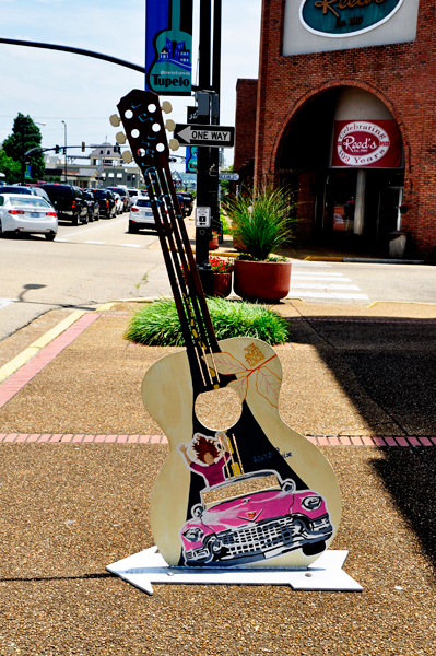 pink cadillac painted guitar