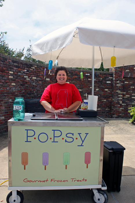 Sissy and her Popsy stand