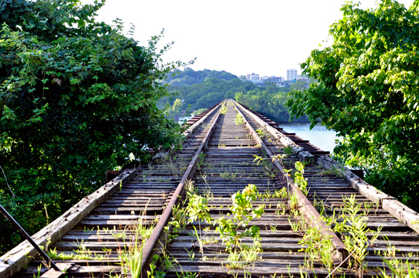 the top layer of the Old Railroad Bridge