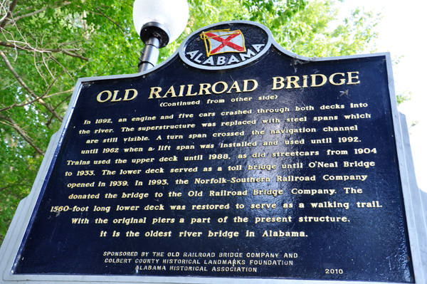 the Old Railroad Bridge sign