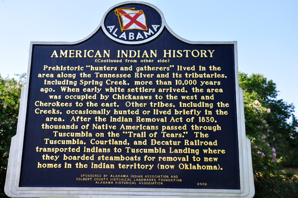 side 2 of an American Indian History sign