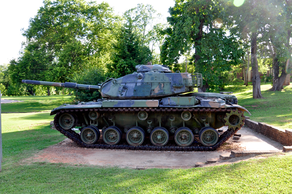 U.S. Army tank at the entrance to Spring Park