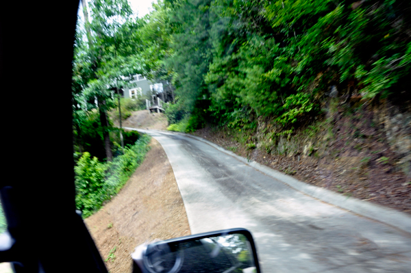 steep drop-offs on the road
