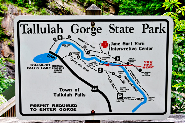 Tallulah Gorge State Park map