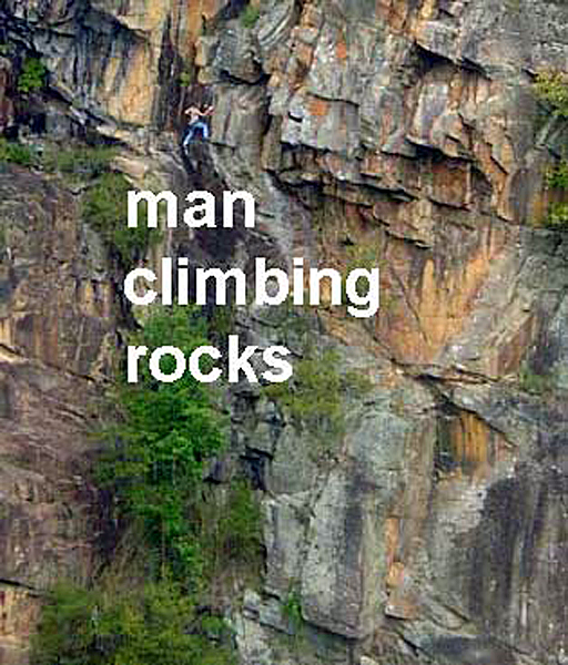 someone climbing the cliff