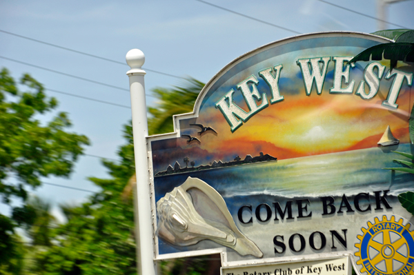 Leaving Key West sign