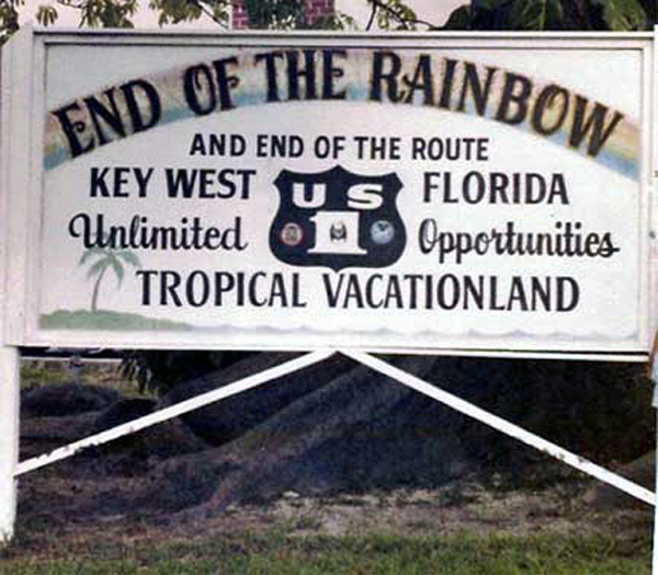 end of the rainbow sign