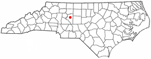NC map showing location of the City of Welcom