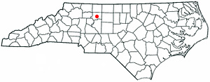 location of Hanging Rock State Park