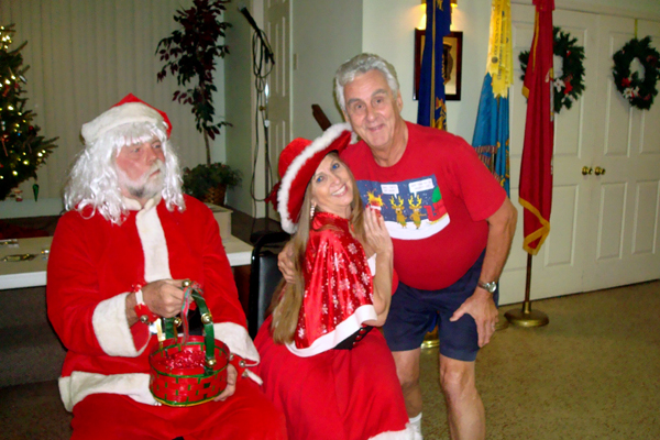 Mr and; Mrs Santa Claus and; George