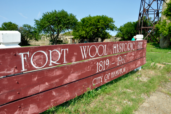 Lee Duquette and Fort Wool Historic Site  sign