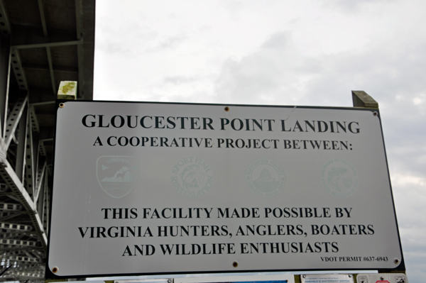 Gloucester Point Landing sign
