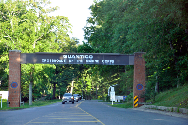 Entrance to Quantico - crossroads of the Marine Corps