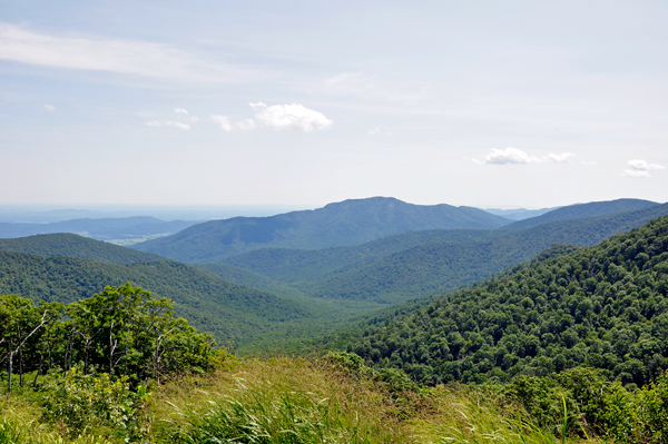 a very long-distance view of Old Rag