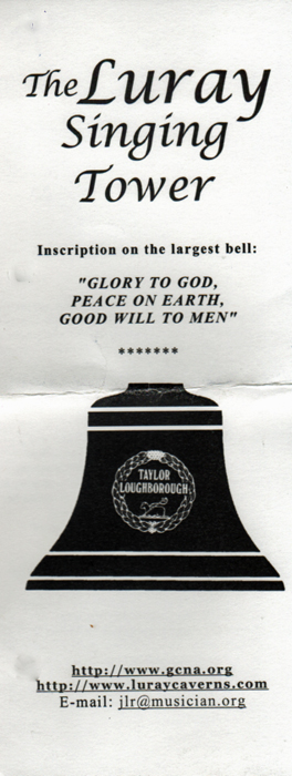 Luray singing tower bell inscription
