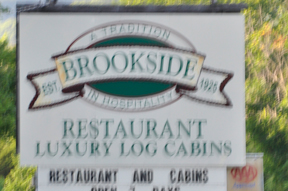 Brookside restaurant sign
