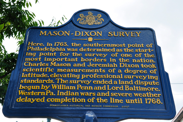 Mason-Dixon survey sign