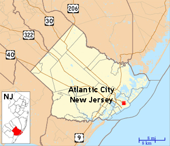 map of New Jewsey showing location of Atlantic City