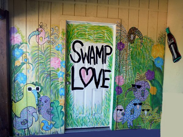 painted building - swamp love