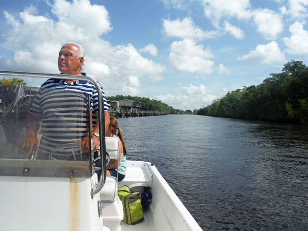 Lee Duquette boating at Everglades National Park