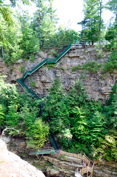wild staircase at Ausable Chasm